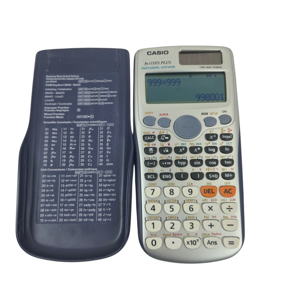 Casio Advanced Scientific Math‎ Calculator fx-115ES PLUS Solar or Battery TESTED